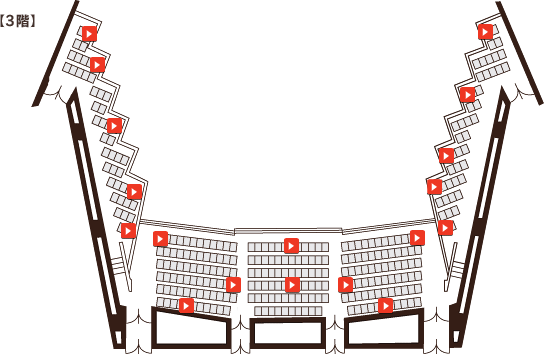 大ホール座席表　3階